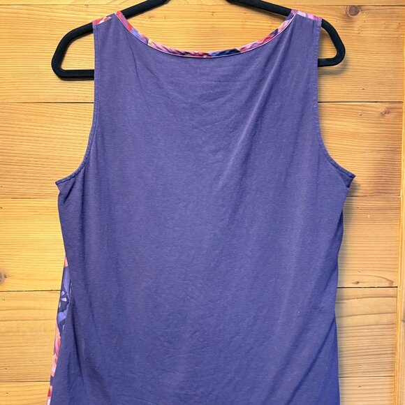 Coldwater Creek Sleeveless Purple Abstract Floral Top - XL - Picture 3 of 7